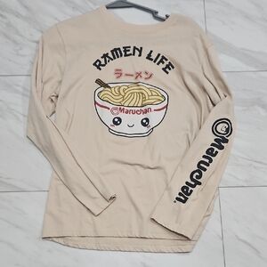 Kids Long Sleeve Ramen Life Tee - Cream